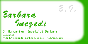 barbara inczedi business card